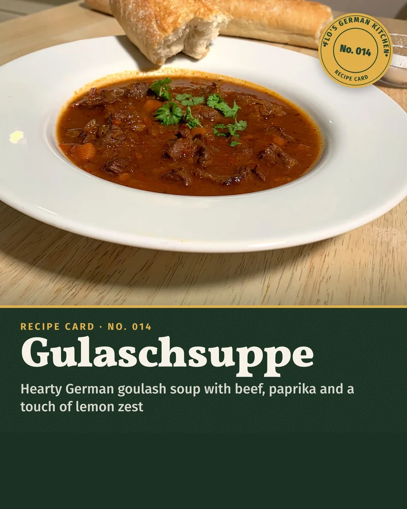Recipe card: Gulaschsuppe