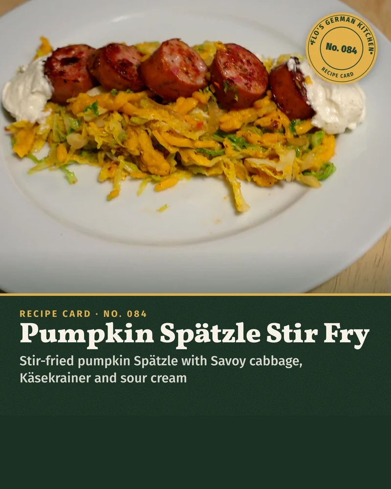 Recipe card: Pumpkin Spätzle Stir Fry